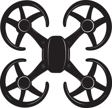 Drone icon black illustration vector