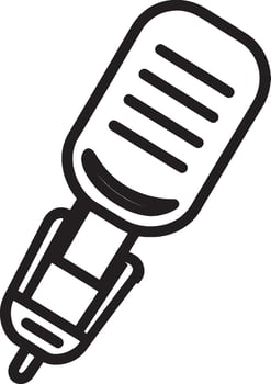 Microphone for recording icon black illustration vector