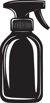 Spray Bottle simple silhouette black illustration vector
