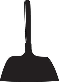 Dustpan simple silhouette black illustration vector
