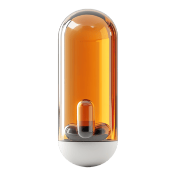 3D Oil Pills isolated against white background 8k high png