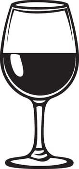 Wine Glass icon black illustration vector