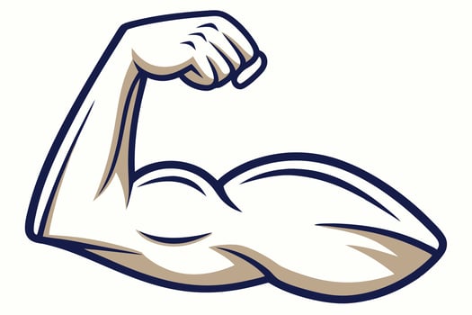 Fitness Biceps Icon Training Logo vector