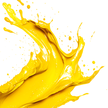 PNG Vibrant Yellow Paint Swirl Abstract Masterpiece Against Transparent Background for Artistic Designs, Creative Branding, or Modern Art Concepts
