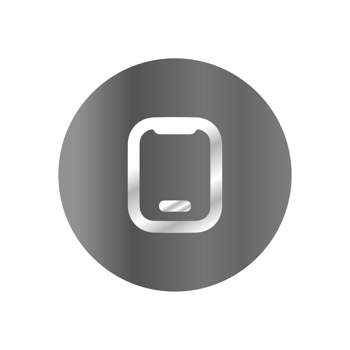 A black and white icon of a cell phone png