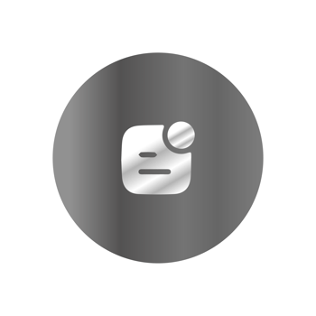 A white button with a black background png