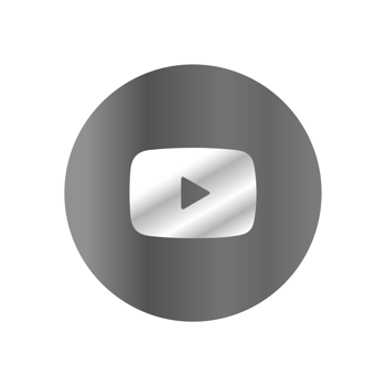 Youtube logo in a circle with a white border png