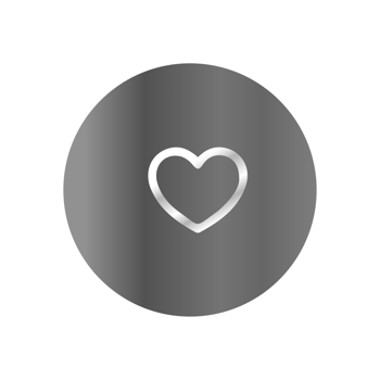 A heart icon on a black background png