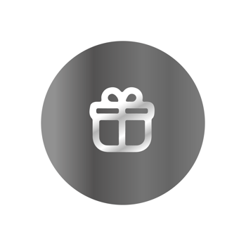 A gift box icon on a black background png