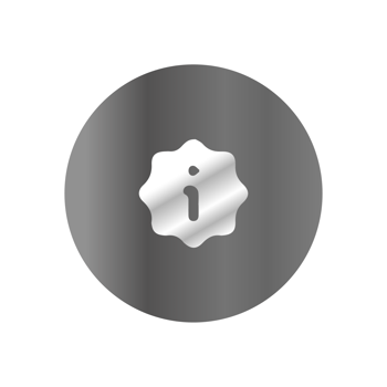 A silver button with the word 'info' on it png