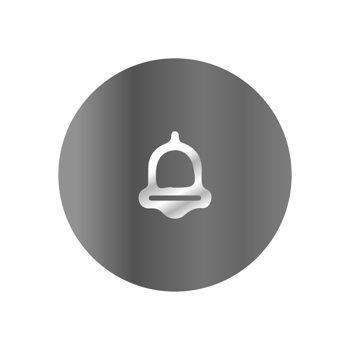 A bell icon on a black background png