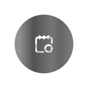 A white button with a black background png