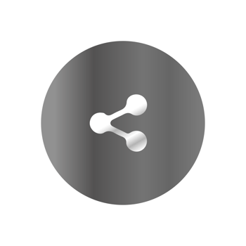 A white and gray button with two circles on it png