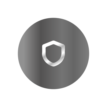 A shield icon on a black background png
