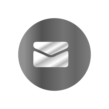 Mail icon on black background png