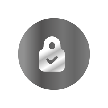 A white button with a lock icon on it png