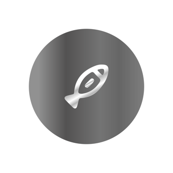 Fish icon on a black background png