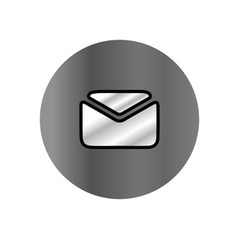 An email icon on a black background png