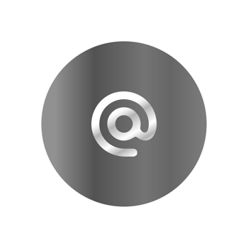 An icon of an email symbol on a black background png