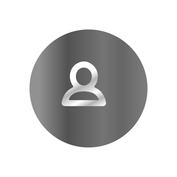 A person icon on a black background png
