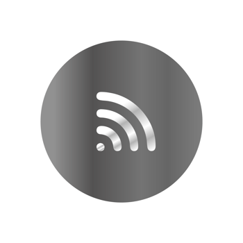 A wifi icon on a black background png
