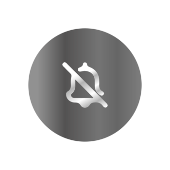 No bell icon on black background png