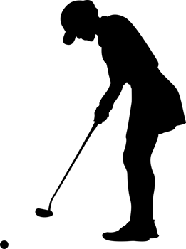 woman golf player png