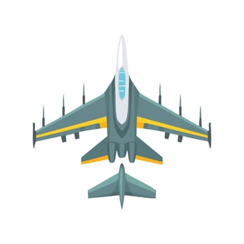 Simple Illustration Military fighter jet vector