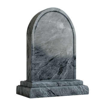 Grey Granite Headstone Blank Memorial Stone png