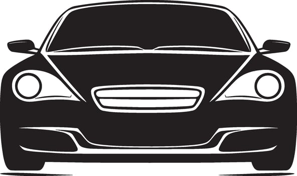 Simple car silhouette in black style vector
