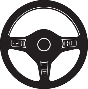 Steering Wheel icon black illustration vector