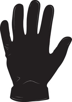 Work Gloves simple silhouette black illustration vector