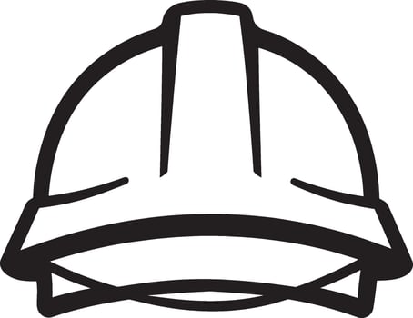 Hard Hat icon black illustration vector