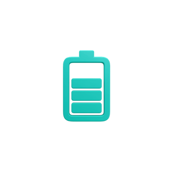 Battery icon design digital art graphic design minimalist style close-up modern technology concept png