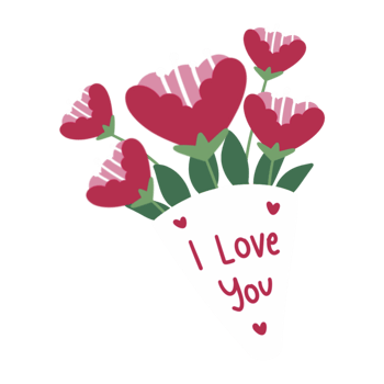 I love you sticker png