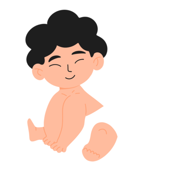 A cartoon baby angel with wings png