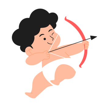 Cupid shooting an arrow png