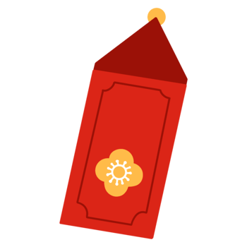 A red envelope with a sun on it png