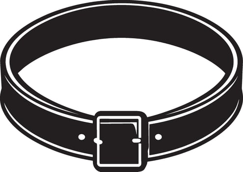 a black and white illustration of a belt buckle vector