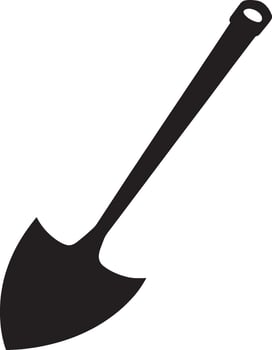 a shovel on a white background vector