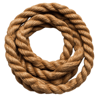 Thick coiled rope made of sturdy fibers is perfect for outdoor activities or sailing png