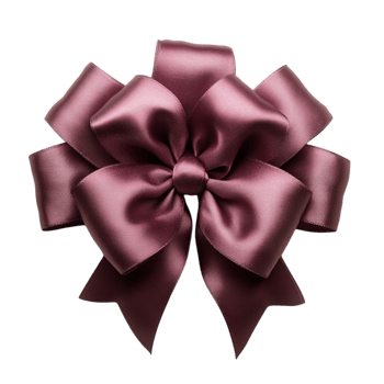 Deep purple satin bow with elegantly tied loops and a silky sheen symbolizing grace and the refined touch of decorative accessories png