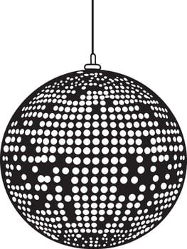 illustration of a black disco ball icon vector