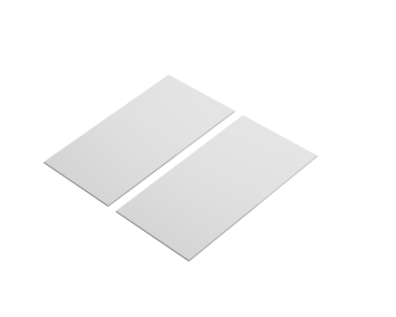 Two Blank Business Card Mockups Are Placed 3D Illustration png