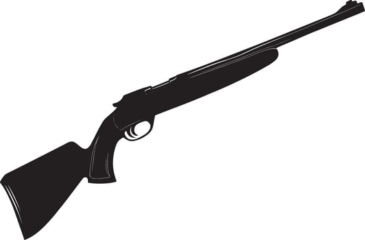 Shotgun simple silhouette black illustration vector