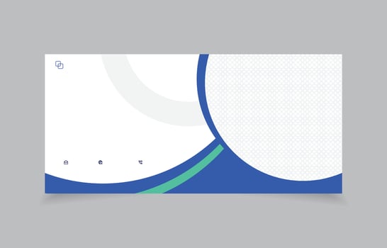banner template design blue green color for social media and website promotion vector