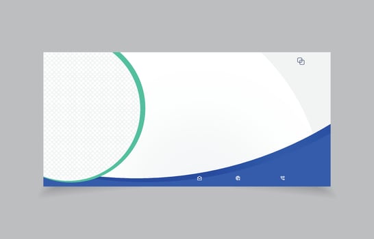banner template design minimalist 1292x900 pixels for website social media vector