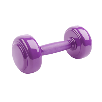 Purple Dumbbell Isolated On white Background png