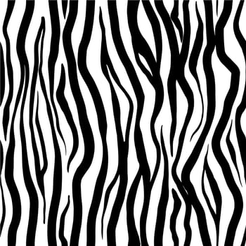 Abstract zebra skin black stripes seamless pattern design vector