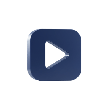 Interactive play button icon design digital media graphic element modern environment front view multimedia concept png